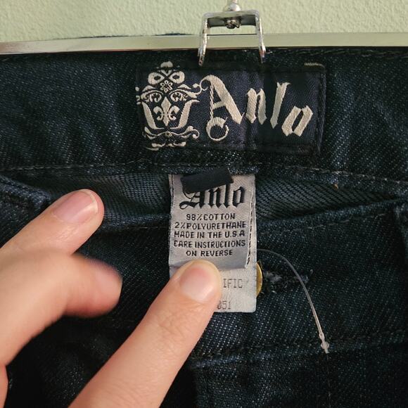 Anlo Blue Pacific Wash Wide Leg Jeans Size 31 TALL DISCONTINUED Hippie Boho - Picture 9 of 12